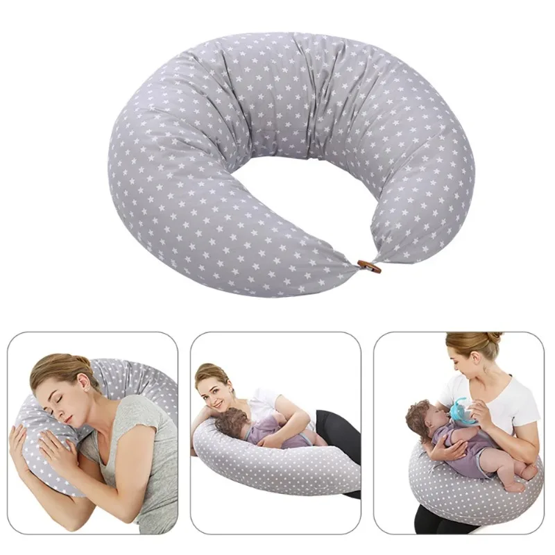 Nursing Pillow Breastfeeding - Oreiller d'allaitement classique, motif croissant multifonctionnel,