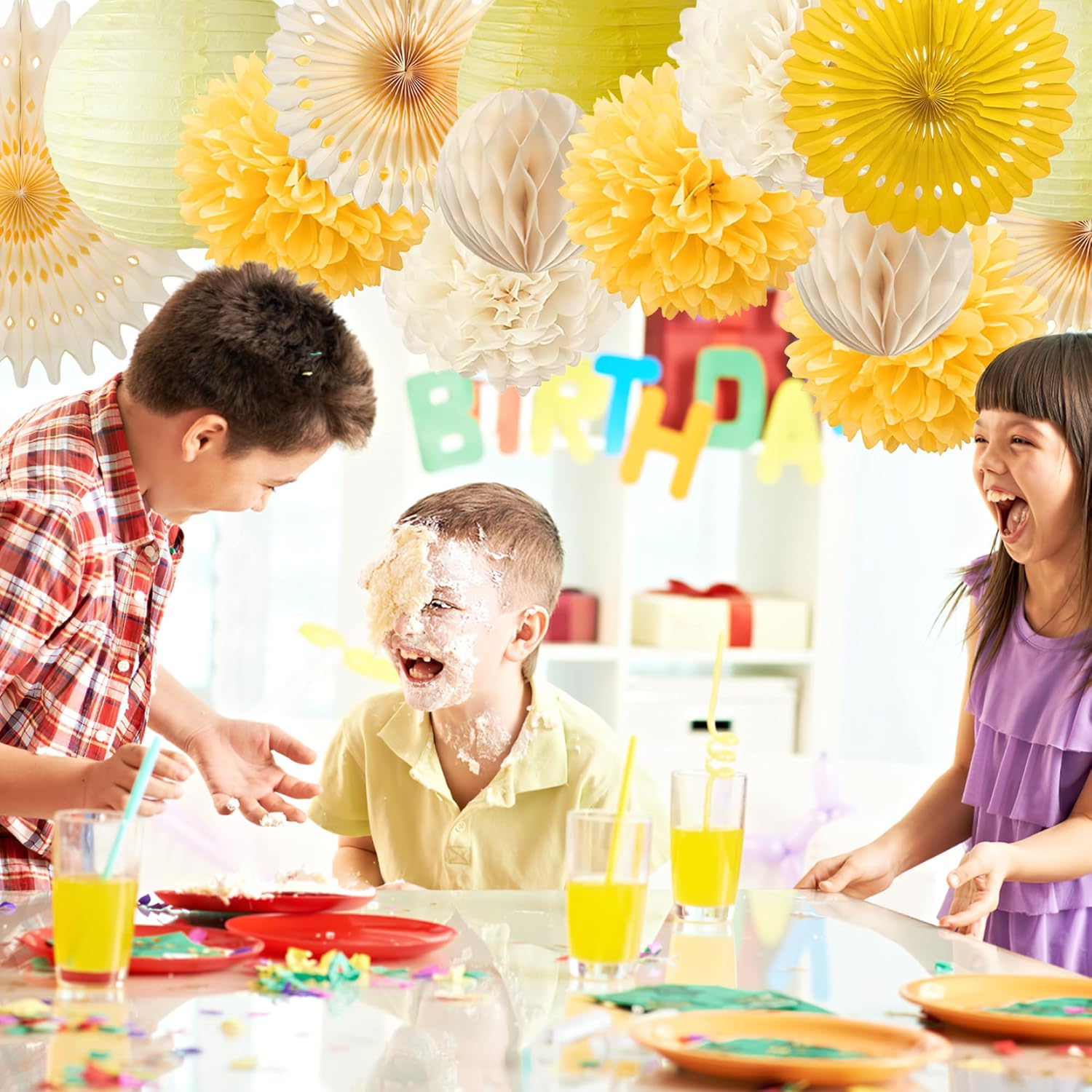 Décorations de fête jaunes, év - Baby Products Moisturizer avis et prix